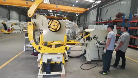 Hoja de bobina personalizada Prensa automática Nc Servoalimentadores Enderezadora Desenrolladora Máquina 3 en 1 Alimentador enderezador Decoiler para fabricar piezas eléctricas